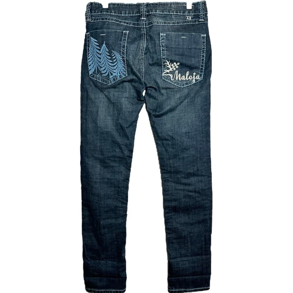 Timezone Primula Snow Skinny Jeans Embroidered Maloja Dark Wash 27/32